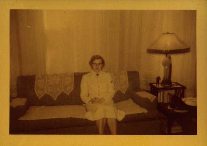 Photograph, Janet sitting on couch