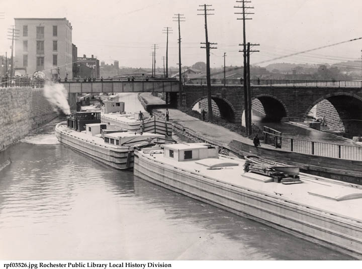 Photograph, Erie Canal near the Court Street Bridge, Rochester, NY