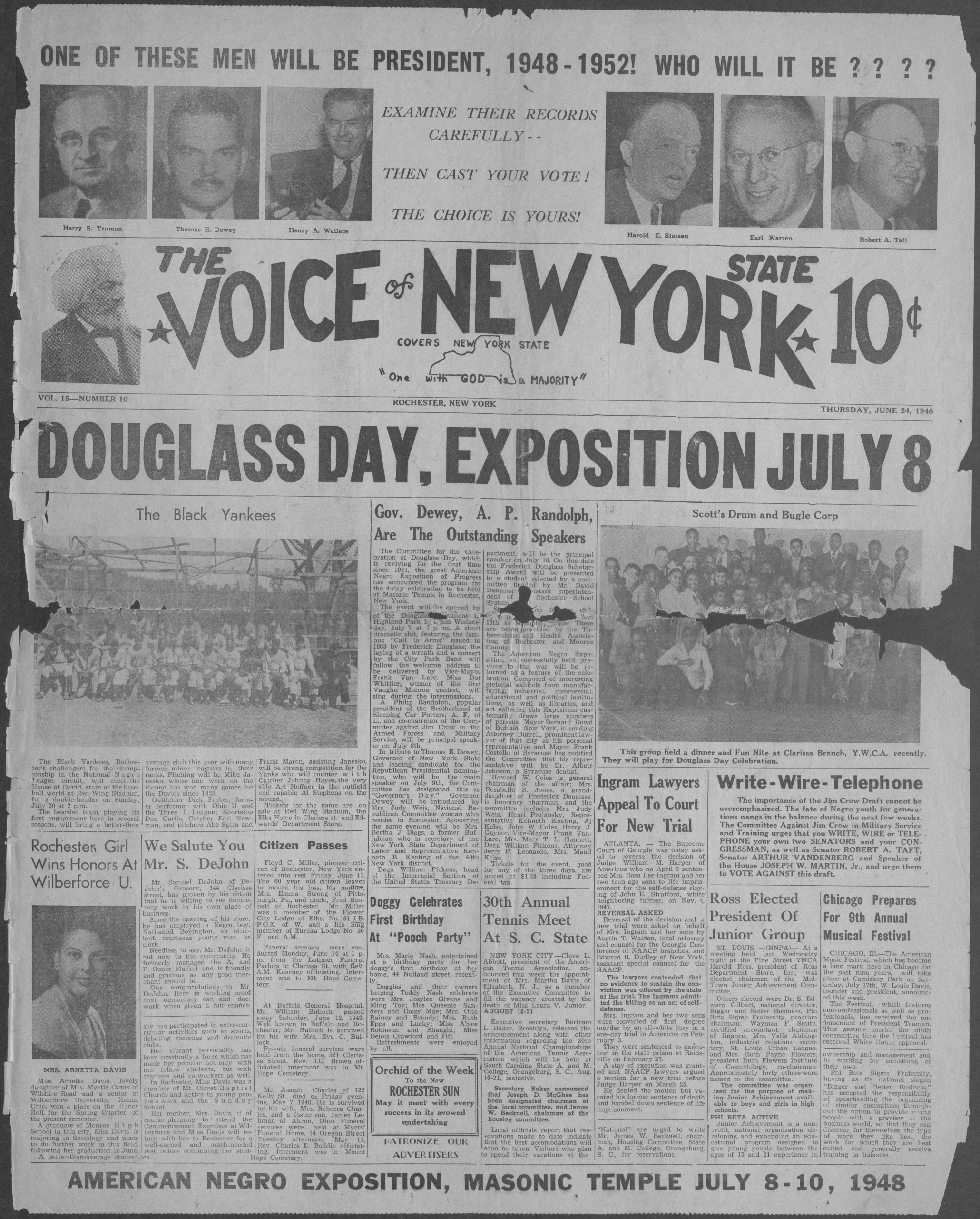 Newspaper, The Voice of New York State, vol. 15, no. 10